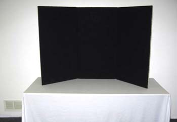 3-Panel Black Tabletop Display