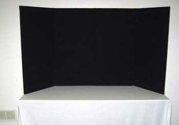 4 Panel Black Tabletop Display
