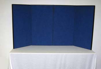 4 Panel Blue Tabletop Display