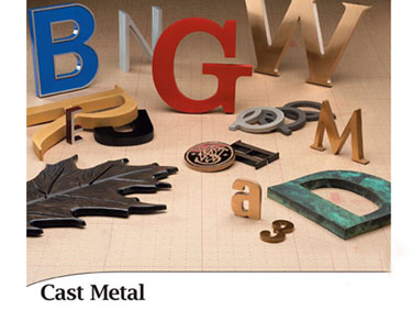 Cast Metal Sign Letters