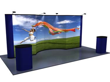 20 foot, combo, pop up display