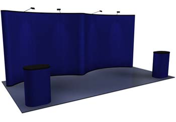 20 foot, fabric, pop up display