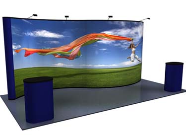 20 foot, fabric, pop up display