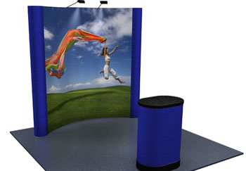 8 foot, fabric, pop up display