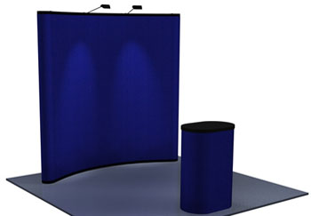 8 foot, fabric, pop up display